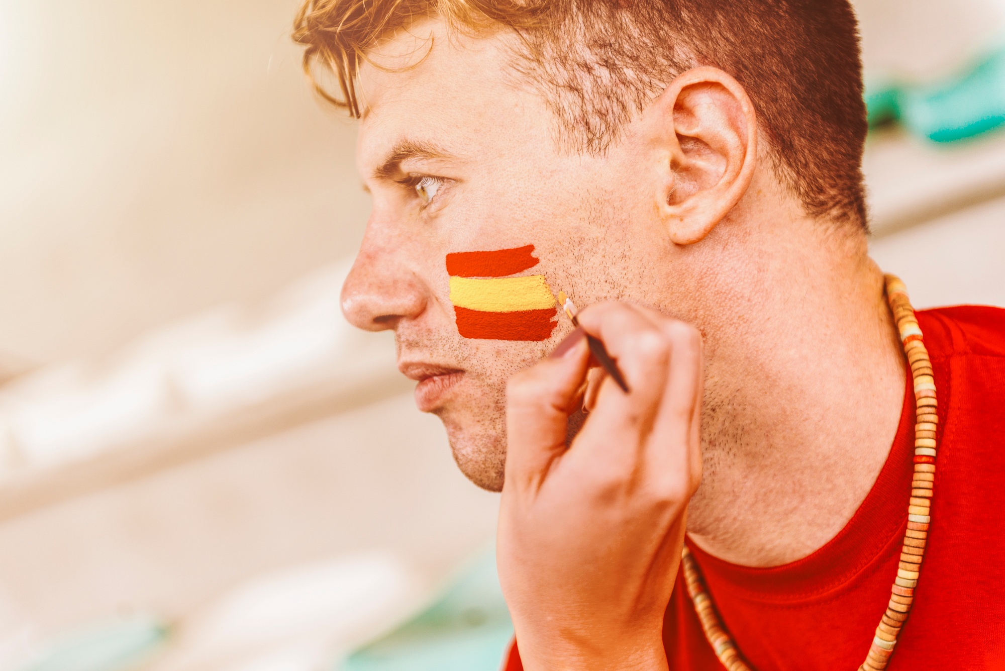 Supporter from Spain at Stadium