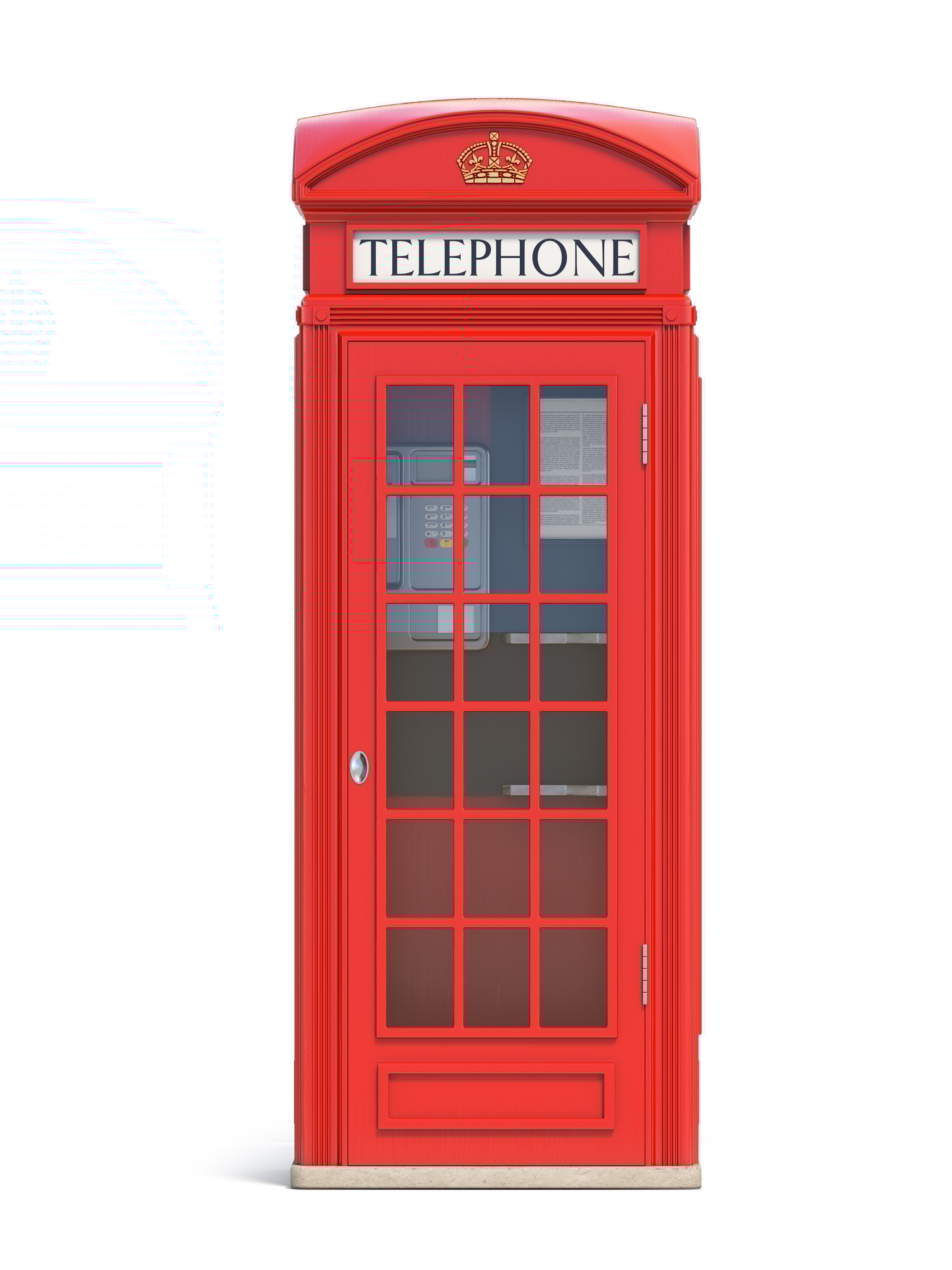 Red phone booth. London, british and english symbol.
