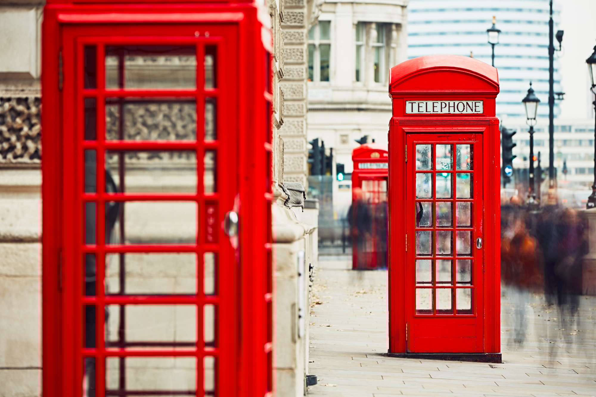 Red telephone boxes